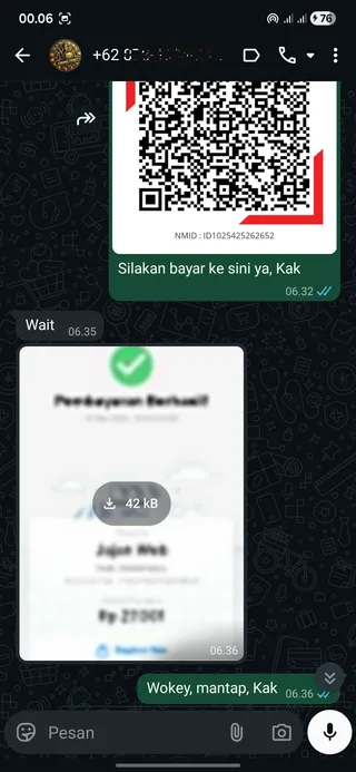 Testimoni Prime Video Premium (Private) — screenshot asli pelanggan Jajan Web